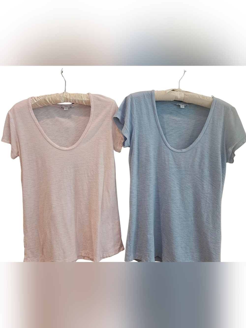 James Perse Pale Pink And Blue Crewneck Tees